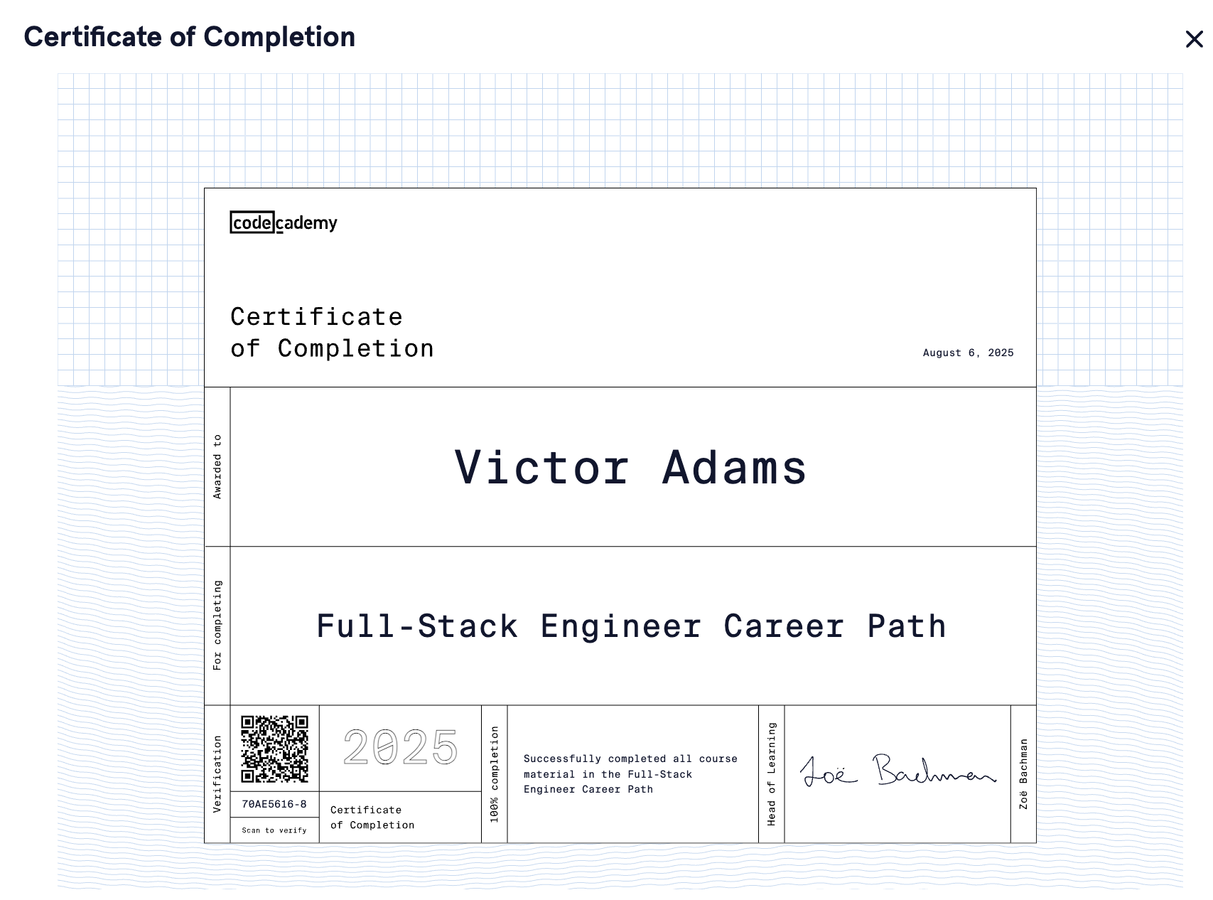 Fullstack Certificate
